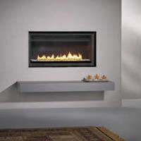 L Series Flush Gas Fireplace with modern linear clean face design.